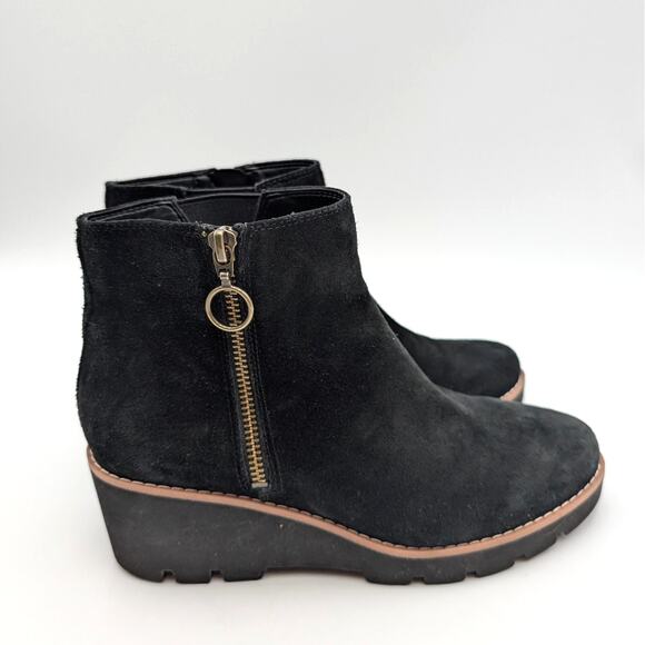 Vionic Hazal Ankle Boots Water Repellent Side Zip Women's Black Size US7 EU37 - Picture 3 of 13